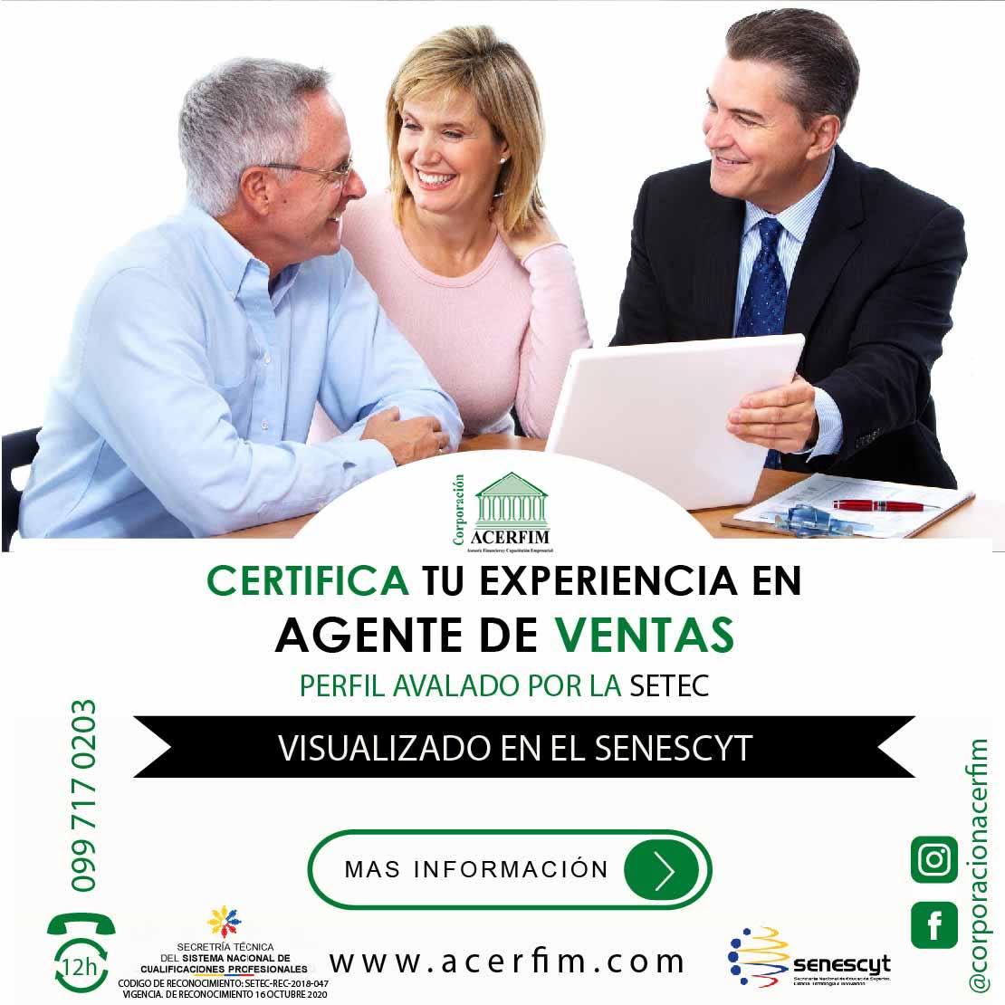 Agente de ventas - NTE INEN 2 445: 2008